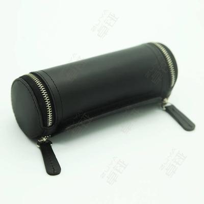 Kids Large Zipper Pencil Bag Stationery Pouch Custom School Student Round Leather Pencil Case