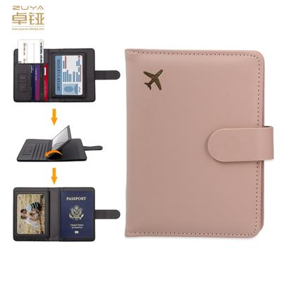 Wholesale Custom Logo Rfid Pu Leather Passport Holder Cover For Passport Card