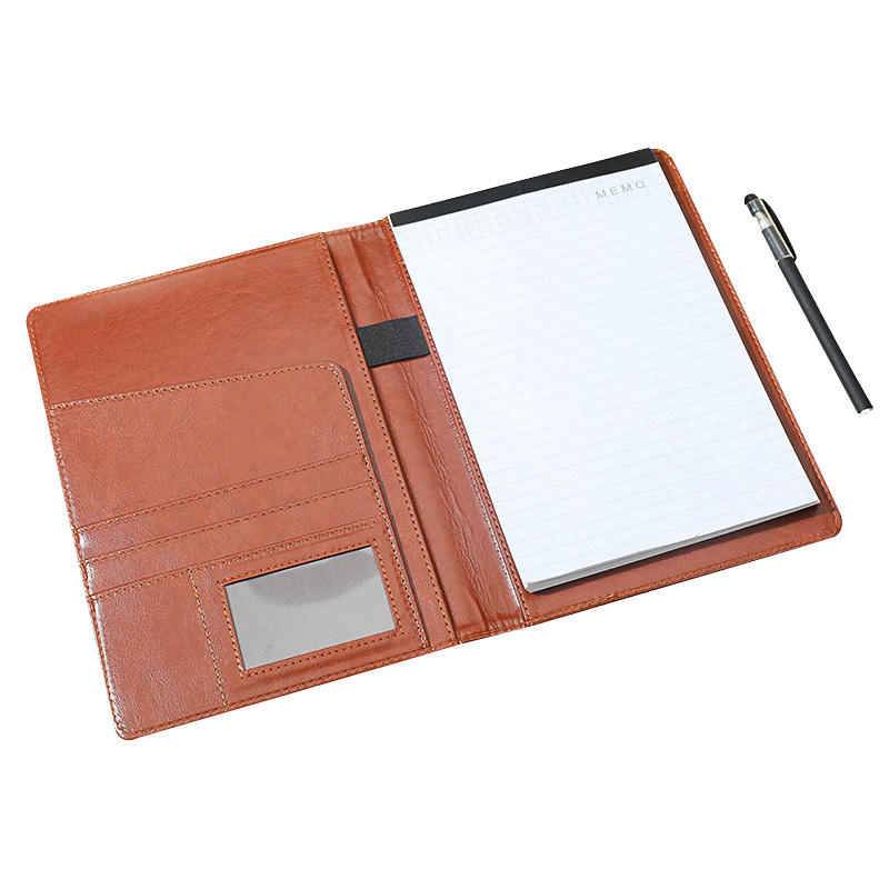 Business Office Manufacture Custom Manager Portfolio And Multi-function folder A4 PU Leather File Fo