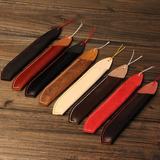 Custom Logo Luxury Solid Color PU Leather Pencil Pouch And knife Case Scabbard
