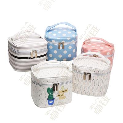 Custom Hand-held Outdoor Portable Square PU Cosmetic Travel Case Multi Purpose Makeup Storage Bag Or