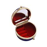 Custom mini jewellery earing packaging box velvet travel portable small travel ring jewelry organize