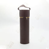 Custom Luxury Pu Leather Brown Wine Gift Box Single Bottle Red Wine Boxes Carrying Portable Wine Cas