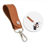 Wholesale Custom Design fashion Luxury PU Metal Keychain Faux Leather Accessories Car Leather Key Ch