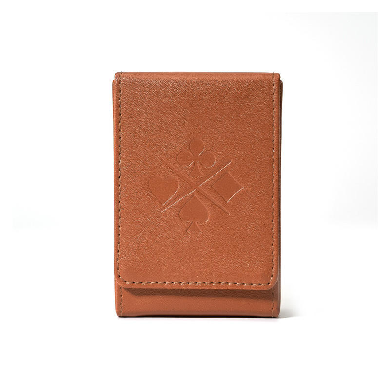 Custom Card Holder Genuine Leather PU Poker Holder Playing Card Case