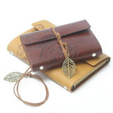 Custom Logo Vintage Leather Journal Notebook Business Vegan PU Leather Customizable Retro Notebook