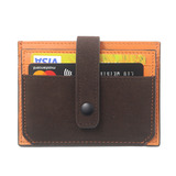 Premium Handmade Leather Cardholder Wallet ID Magsafe Genuine Leather Credit Card Holder Clip