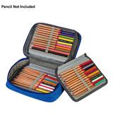 Portable Big Capacity Removable Drawing Pencil Box 72 Slot Polyester Zipper Painting Pencil Case
