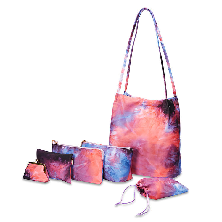 Factory Direct Wholesale Waterproof Tie-Dyed Print Women Fashion Handbag