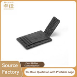 Personalized Crocodile Pattern Men's Genuine Leather Card Clip Cardholder
