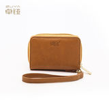 Custom Logo Genuine Leather Credit Card Holder Organizer Wallet Leather ID Trading Card Storage Pouc