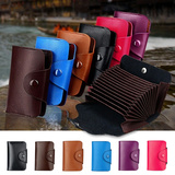 Genuine Leather Card Holder Wallet Credit Card Pouch Bag Small Yet Spacious Card Holder Case