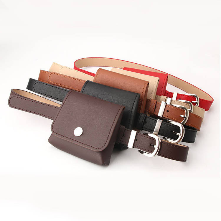 Custom Design Mini Pu Leather Waterproof Belt Fanny Pack Waist Bag For Women
