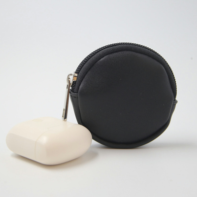 Custom Oval Earbud Case Portable PVC Headphone Bluetooth Earphones USB Cables Storage Bag with Zippe