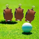 Mini Pocket Genuine Leather Golf Ball Storage Pouch Portable PU Golf Waist Holder Bag Sports Golfing