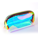 Custom Holographic Iridescent TPU PVC Women Make up Pouch Zipper Bag Cosmetic Laser Bags