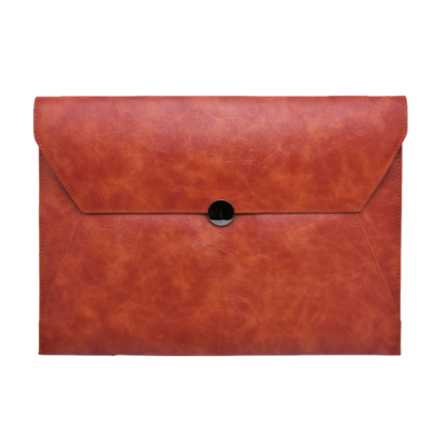 Custom print envelope waterproof genuine Leather Folio file folder document pouch document bag