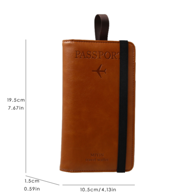Wholesale Set Custom Rfid Pu Leather Passport Holder Cover For Card Passport And Ticket